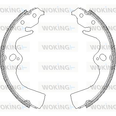 WOKING stabdžių trinkelių komplektas Z4077.00