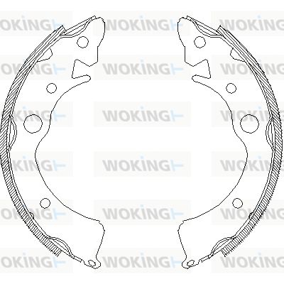 WOKING Комплект тормозных колодок Z4096.00