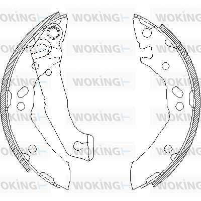 WOKING stabdžių trinkelių komplektas Z4117.00