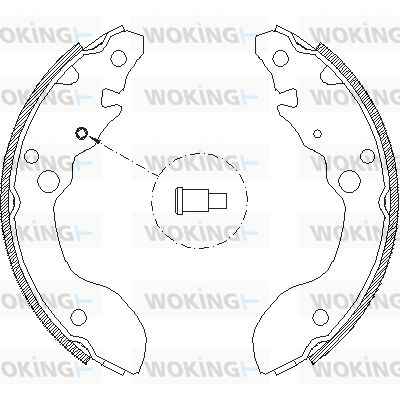 WOKING Комплект тормозных колодок Z4124.00