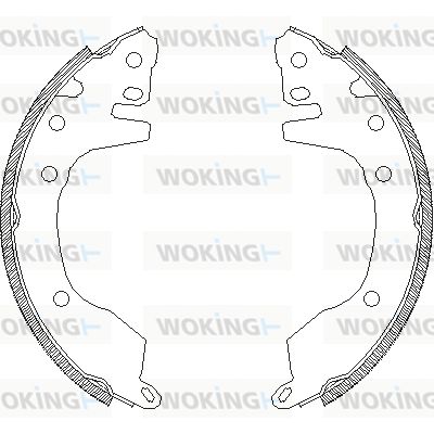 WOKING Комплект тормозных колодок Z4376.00