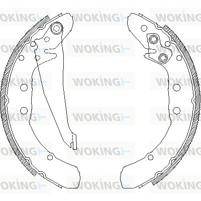 WOKING Комплект тормозных колодок Z4397.00