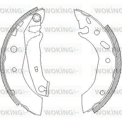 WOKING Комплект тормозных колодок Z4507.01