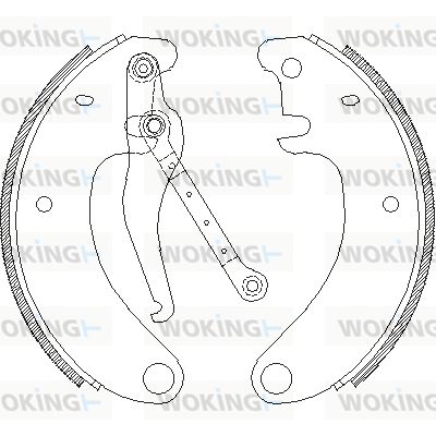 WOKING stabdžių trinkelių komplektas Z4509.00