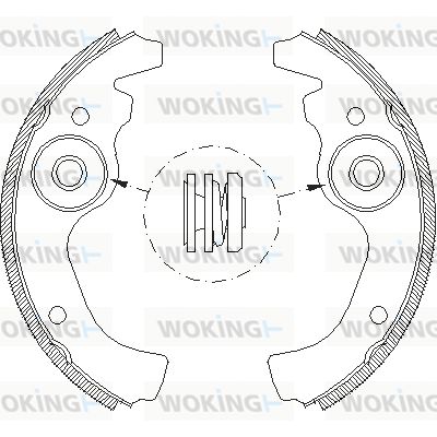 WOKING Комплект тормозных колодок Z4611.00