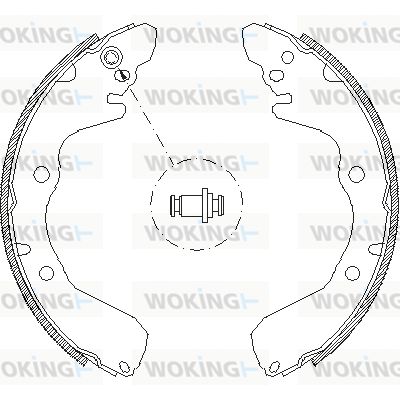 WOKING Комплект тормозных колодок Z4645.00