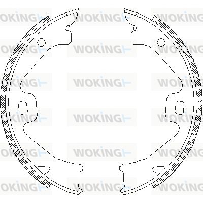 WOKING stabdžių trinkelių komplektas, stovėjimo stabdis Z4704.00