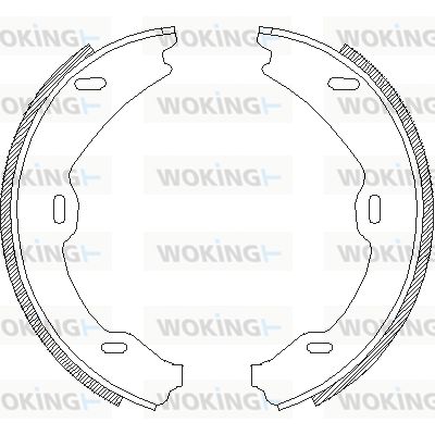 WOKING stabdžių trinkelių komplektas, stovėjimo stabdis Z4706.01