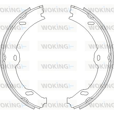 WOKING Барабанная тормозная колодка, стояночный тормоз Z4708.00