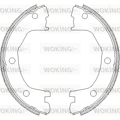 WOKING Барабанная тормозная колодка, стояночный тормоз Z4712.00