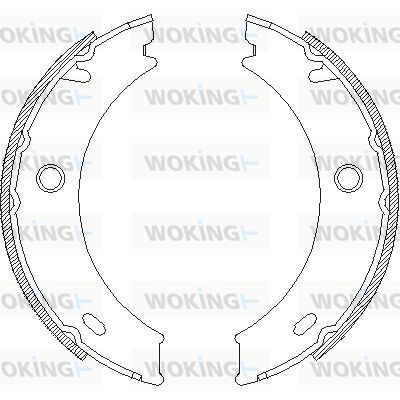 WOKING Барабанная тормозная колодка, стояночный тормоз Z4714.01