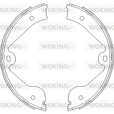 WOKING stabdžių trinkelių komplektas, stovėjimo stabdis Z4735.00