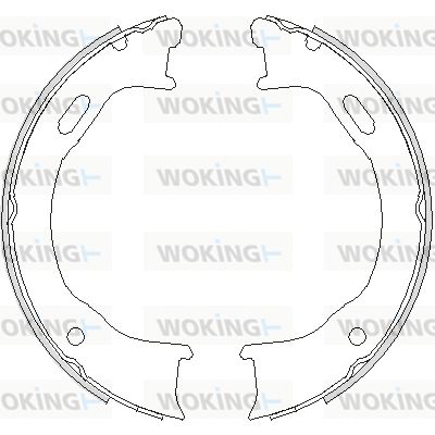 WOKING stabdžių trinkelių komplektas, stovėjimo stabdis Z4747.00