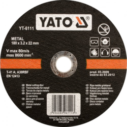 YATO pjovimo diskas, kampinis šlifuoklis YT-5923