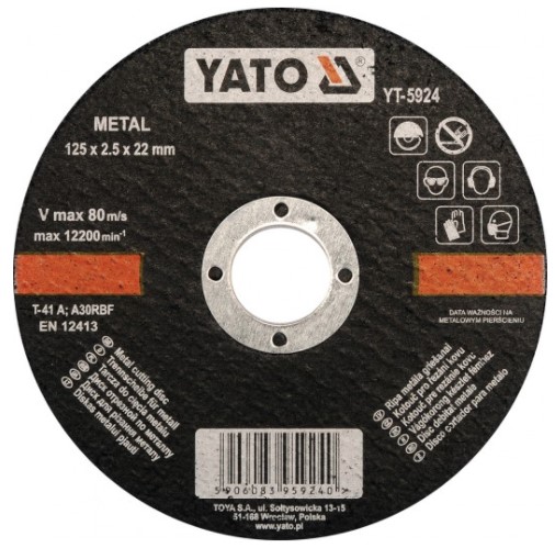 YATO pjovimo diskas, kampinis šlifuoklis YT-5924