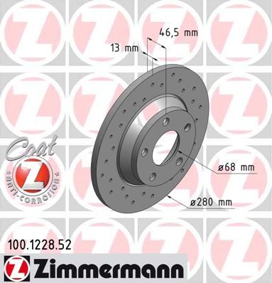 ZIMMERMANN Тормозной диск 100.1228.52