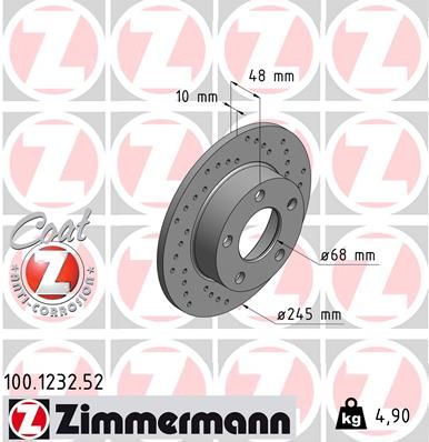 ZIMMERMANN Тормозной диск 100.1232.52