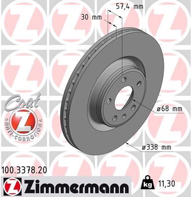 ZIMMERMANN stabdžių diskas 100.3378.20