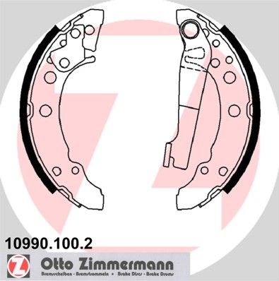 ZIMMERMANN stabdžių trinkelių komplektas 10990.100.2