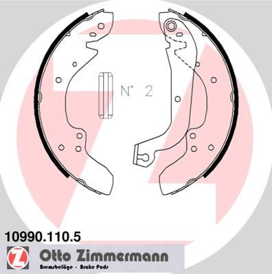 ZIMMERMANN stabdžių trinkelių komplektas 10990.110.5