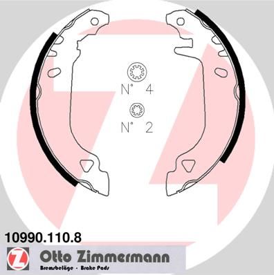 ZIMMERMANN Комплект тормозных колодок 10990.110.8