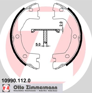 ZIMMERMANN stabdžių trinkelių komplektas, stovėjimo stabdis 10990.112.0