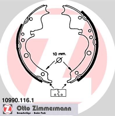 ZIMMERMANN Комплект тормозных колодок 10990.116.1