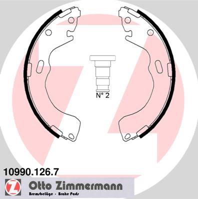 ZIMMERMANN stabdžių trinkelių komplektas 10990.126.7