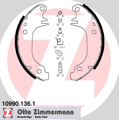 ZIMMERMANN Комплект тормозных колодок 10990.136.1