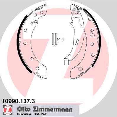 ZIMMERMANN Комплект тормозных колодок, стояночная тормозная с 10990.137.3