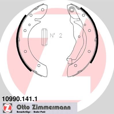 ZIMMERMANN Комплект тормозных колодок 10990.141.1