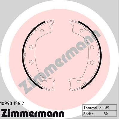 ZIMMERMANN Комплект тормозных колодок, стояночная тормозная с 10990.156.2