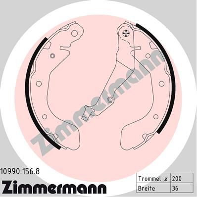 ZIMMERMANN stabdžių trinkelių komplektas 10990.156.8