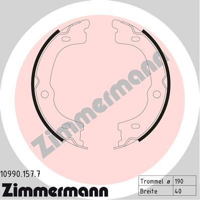 ZIMMERMANN Комплект тормозных колодок, стояночная тормозная с 10990.157.7