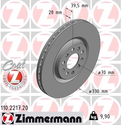 ZIMMERMANN stabdžių diskas 110.2217.20