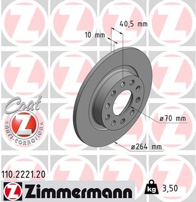 ZIMMERMANN stabdžių diskas 110.2221.20