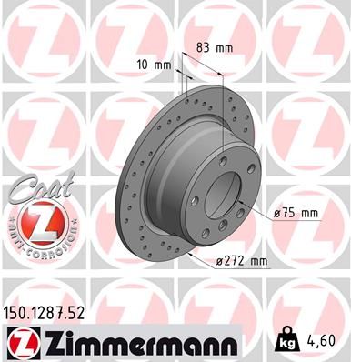 ZIMMERMANN Тормозной диск 150.1287.52