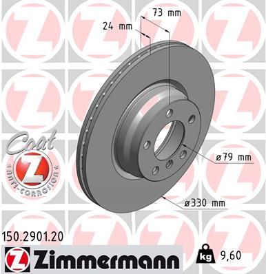 ZIMMERMANN stabdžių diskas 150.2901.20