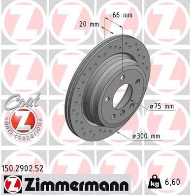 ZIMMERMANN stabdžių diskas 150.2902.52