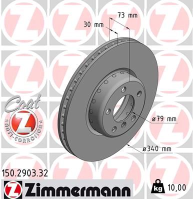 ZIMMERMANN stabdžių diskas 150.2903.32