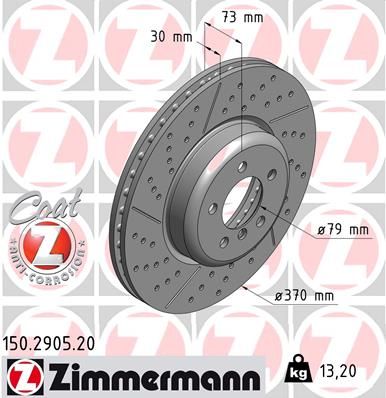 ZIMMERMANN stabdžių diskas 150.2905.20