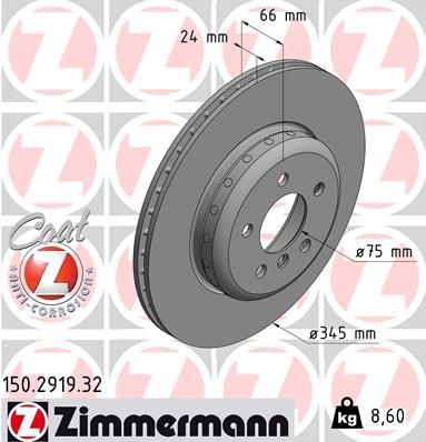 ZIMMERMANN Тормозной диск 150.2919.32