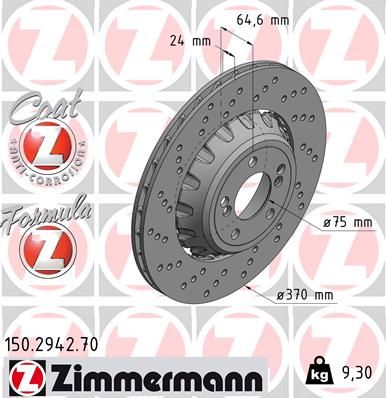 ZIMMERMANN Тормозной диск 150.2942.70