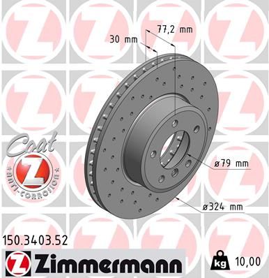 ZIMMERMANN Тормозной диск 150.3403.52