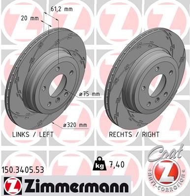 ZIMMERMANN Тормозной диск 150.3405.53