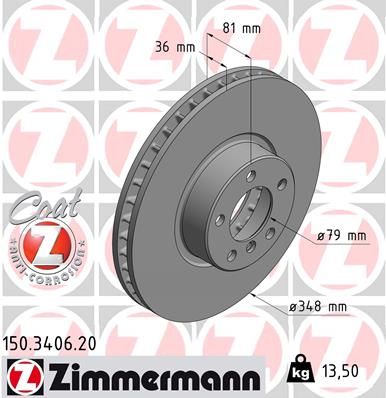 ZIMMERMANN Тормозной диск 150.3406.20