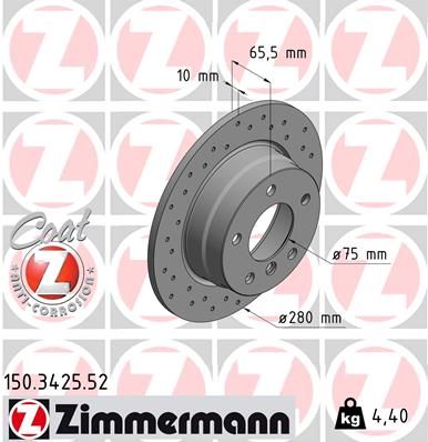 ZIMMERMANN Тормозной диск 150.3425.52