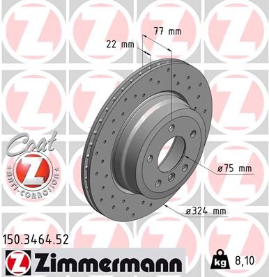 ZIMMERMANN stabdžių diskas 150.3464.52