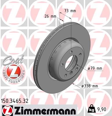 ZIMMERMANN stabdžių diskas 150.3465.32