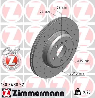 ZIMMERMANN stabdžių diskas 150.3480.52